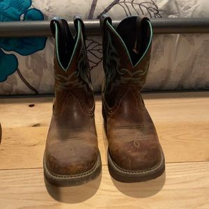 Justin leather women’s cowboy boots